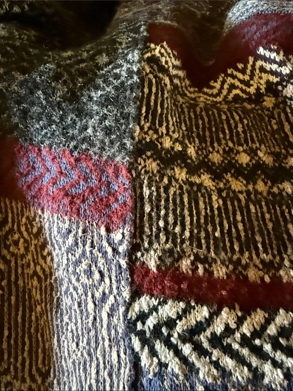 Free People Favorite Patchwork Cowl Neck Sweater size S